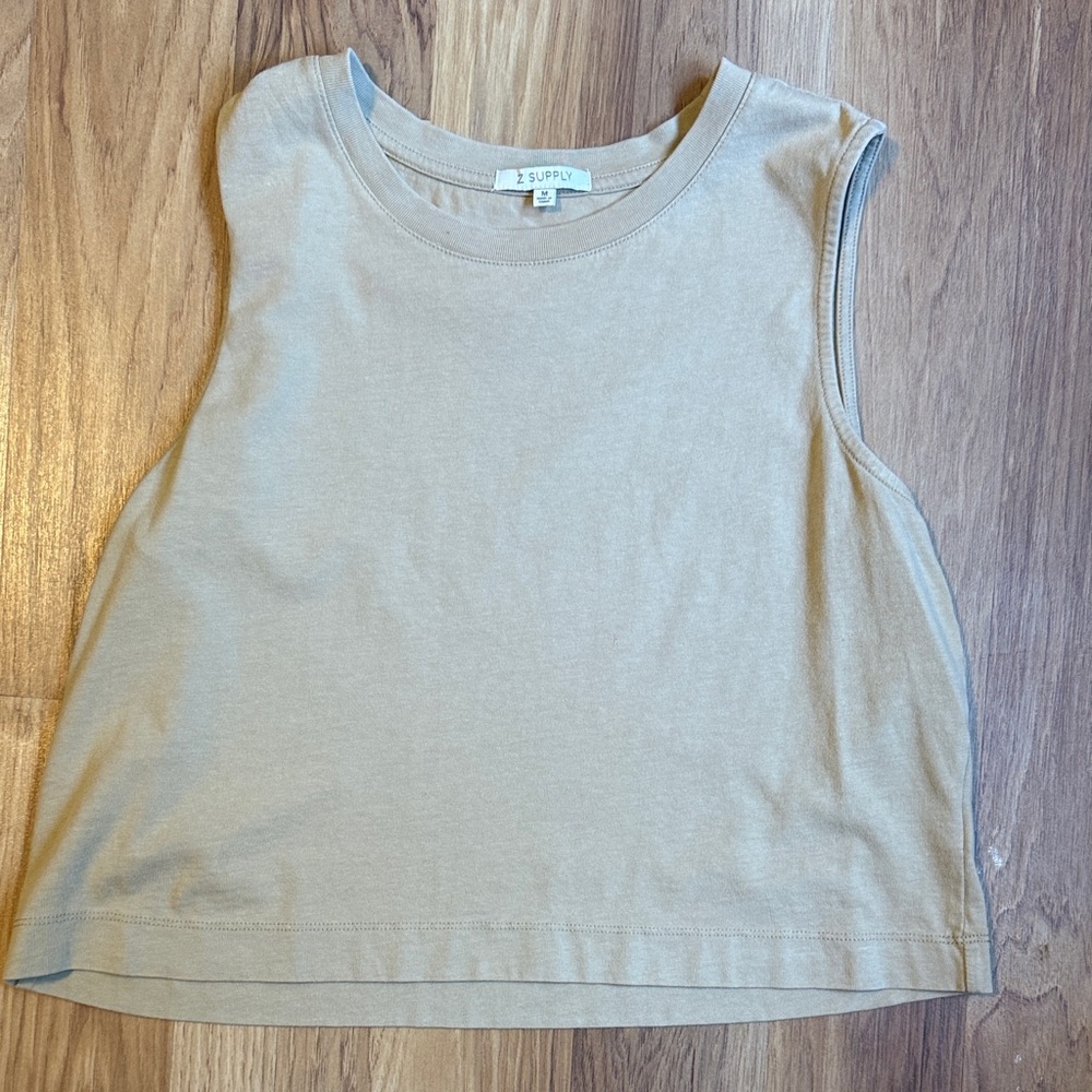 Z Supply Sleeveless Tank Top in Light Beige
